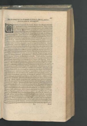 De Computatione Civili, Declaratio Francis. Husmani.