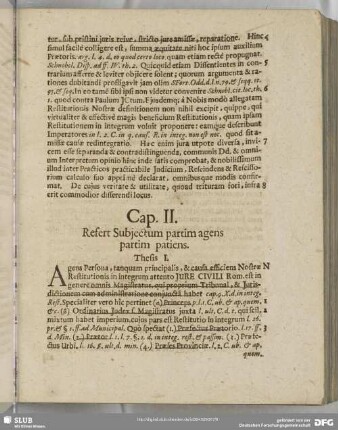 Cap. II. Refert Subiectum partim agens partim patiens