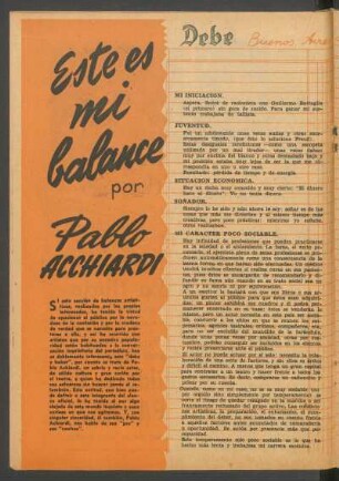 Este es mi balance - Por Pablo Acchiardi