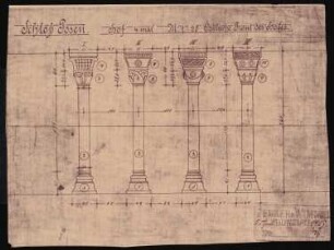 Königliches Residenzschloss Posen, Posen: Säulen Ostseite des Hofes 1:20