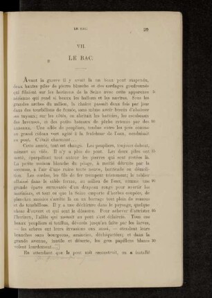 VII. Le bac.