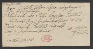 Rechnung über diverse Musikalien : 13.03.1824