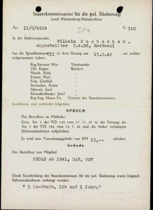 Mosbacher, Wilhelm