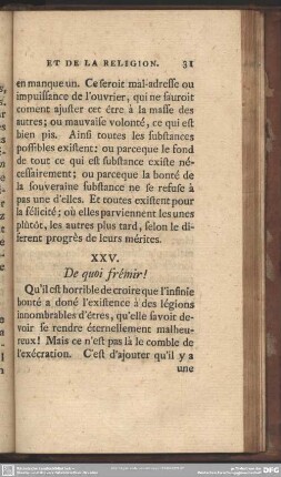 XXV. De quoi frémir