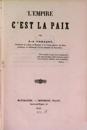 L'empire c'est la paix