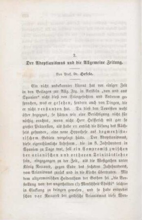 630-639 Der Adoptianismus und die Allgemeine Zeitung