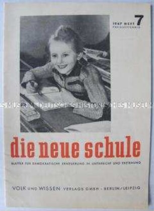 Fachzeitschrift für das Bildungswesen in der Sowjetischen Besatzungszone "die neue schule"