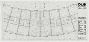 Gutachten Otto-Lilienthal-Siedlung (nicht realisiert) – Reihenhäuser A und B: Grundriss. Berlin-Lichterfelde, Schütte-Lanz-Straße 61-65, Lichterfelder Ring 200-220