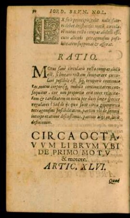 Circa Octavum Librum De Primo Motu & motore.