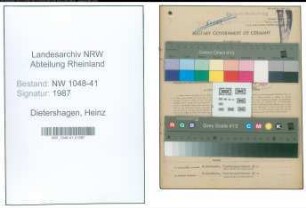 Entnazifizierung Heinz Dietershagen , geb. 30.11.1914 (Polizist)