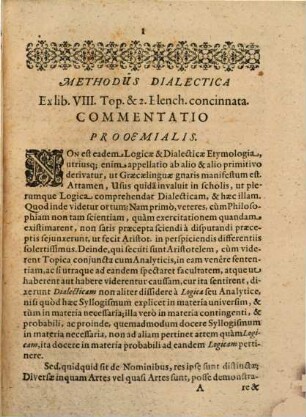 Dialectica sive ars quavis re disserendi ex Topicis et Elenchis concinnata