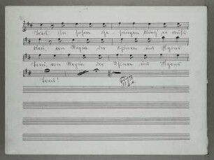 Chorstimme (Dresdener Aufführungsmaterial) mit Vermerk "Finis. 18.8.13. C. M. ", Seite 26