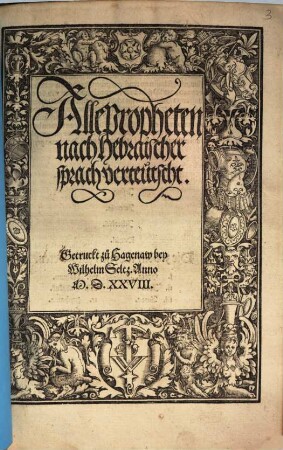 Alle Propheten : nach Hebraischer sprach verteutscht
