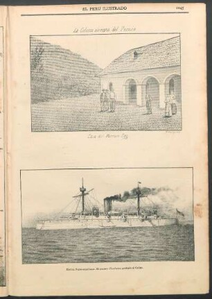 [Vista de] La Colonia alemana del Pozuzo. Casa del Párroco Egg.