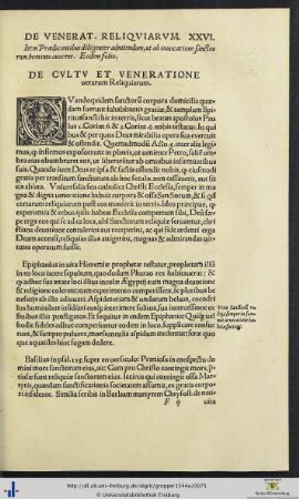 De Cultu Et Veneratione verarum Reliquiarum