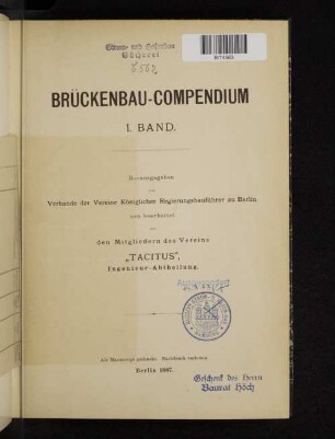 Bd. 1: Brückenbau-Compendium