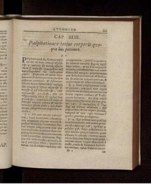 Cap. XLIII. Palpitationes totius corporis quoque huc pertinere