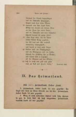 IX. Das Heimatland