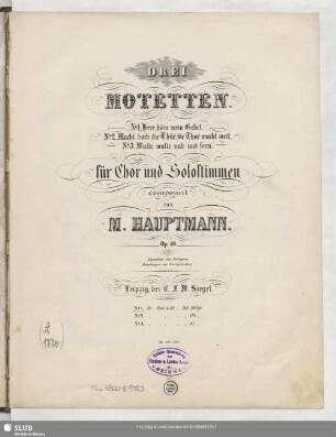 1: No. 1. Herr, höre mein Gebet