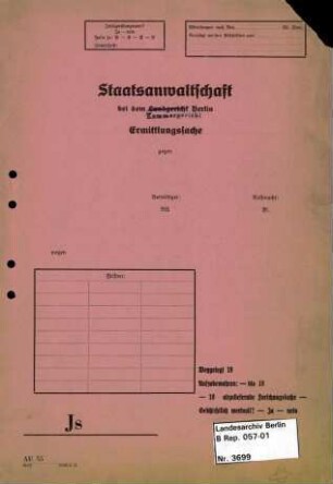 Dokumentensammlung U I 35 - 36