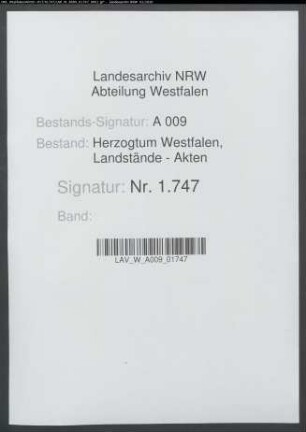Landpfennigmeistereirechnungen 1725; Rezesse über die Abnahme der Rechnungen