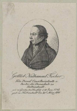 Bildnis des Gottlob Nathanael Fischer