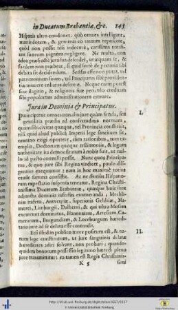 Jura in Dominia et Principatus.
