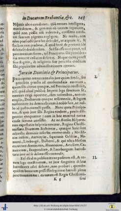 Jura in Dominia et Principatus.