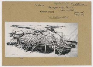 Vogelschauansicht: Neuplanung des Stadtzentrums. Berlin, Mitte, Stadtzentrum, Schloßplatz (1951 - 1994 Marx-Engels-Platz)/Lustgarten/Unter den Linden