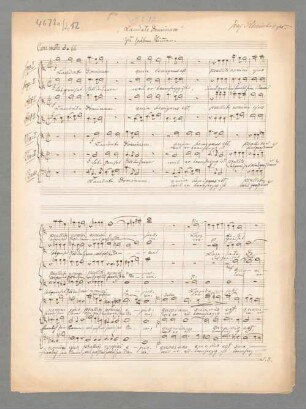 Carmina sacra (2. Heft) WoO 7 - BSB Mus.ms. 4672 a-2,12 : Nr. 12 Laudate Dominum
