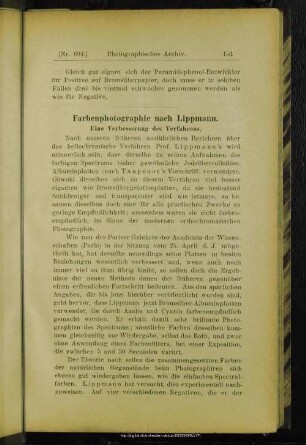 Farbenphotographie nach Lippmann, Eine Verbesserung des Verfahrens