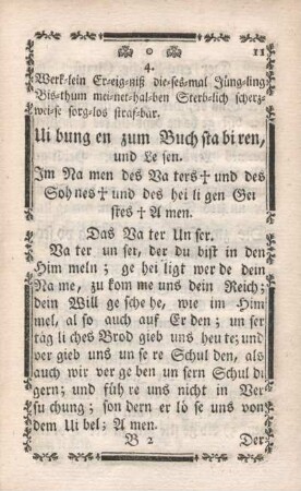 Übungen zum Buchstabiren, und Lesen.