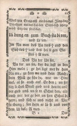 Übungen zum Buchstabiren, und Lesen.