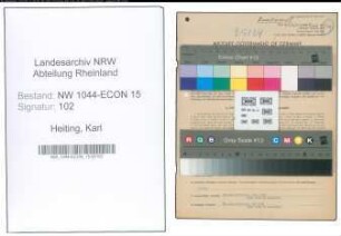Entnazifizierung Karl Heiting , geb. 01.04.1904 (Einkaeufer)
