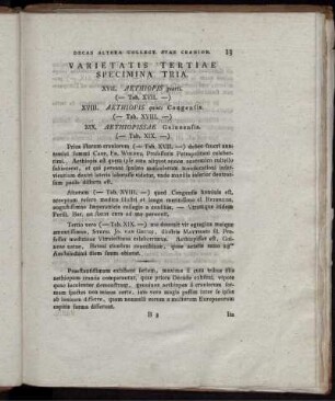 Varietatis Tertiae Specimina Tria. (Tab. XVII. [bis] XIX.)