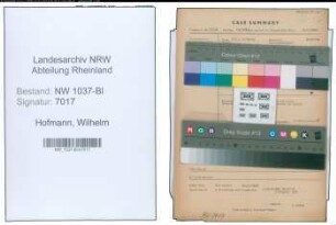 Entnazifizierung Wilhelm Hofmann , geb. 14.04.1909 (Bahnrat)