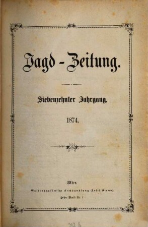 Jagd-Zeitung. 17, 17. 1874