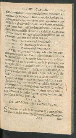 Caput X. De Syllogismis Coniunctis.