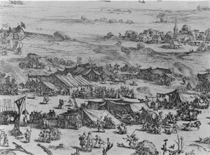 Die Belagerung von Breda durch den Grafen Spinola — Lagerszene