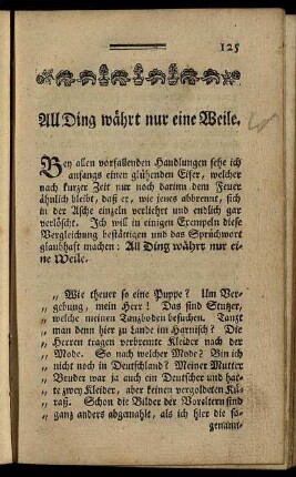 All Ding währt nur eine Weile.