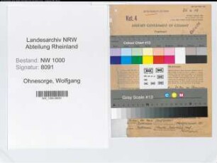 Entnazifizierung Wolfgang Ohnesorge, geb. 08.09.1901 (Techn.Angest.)