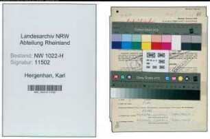 Entnazifizierung Karl Hergenhan , geb. 28.09.1903 (Kaufmann)