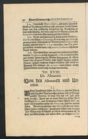 Tit. XVIII. De Alimentis.