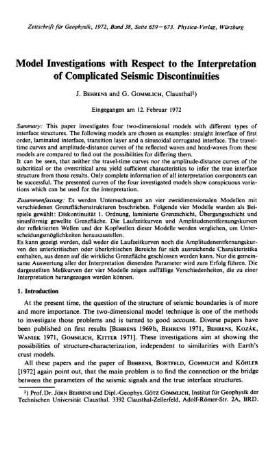 Model investigations with respect to the interpretation of complicated seismic discontinuities
