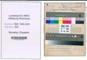 Entnazifizierung Elisabeth Renseler , geb. 03.12.1894 (Kaufm.Angestellte)