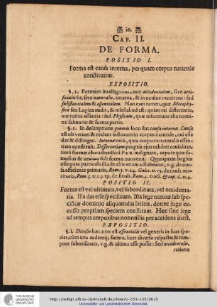 CAP. II. DE FORMA.