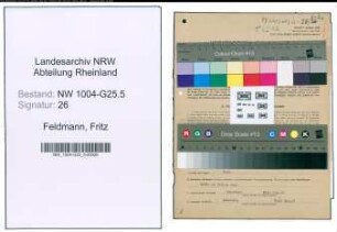 Entnazifizierung Fritz Feldmann , geb. 22.11.1893 (Segelmacher)