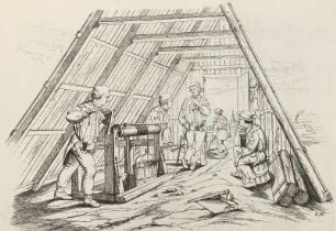 Heuchler, Eduard: Der Haspelzug. (Herzog-August-Neuschacht bei Freiberg). Blick zur Petrikirche
