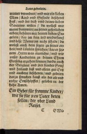 Ein Gebet für fromme Kinder ...