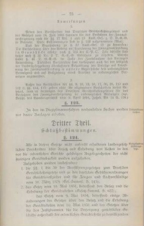 Dritter Theil. Schlußbestimmungen